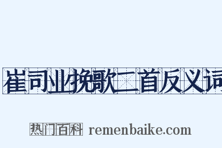 崔司业挽歌二首反义词是什么意思的图片